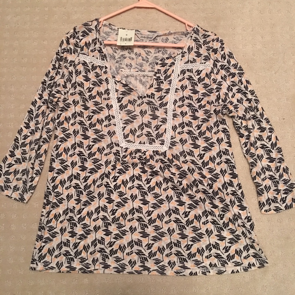 Lucky brand 3/4 sleeve top